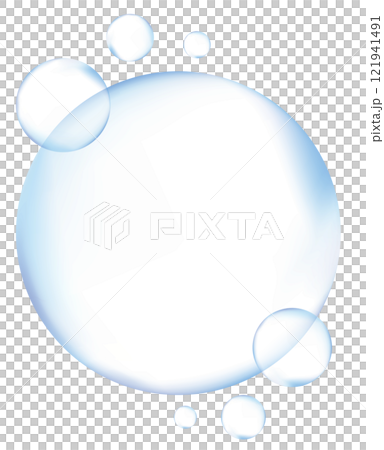 透明感のあるシャボン玉イラストフレーム 透明感のあるシャボン玉イラストフレーム 121941491