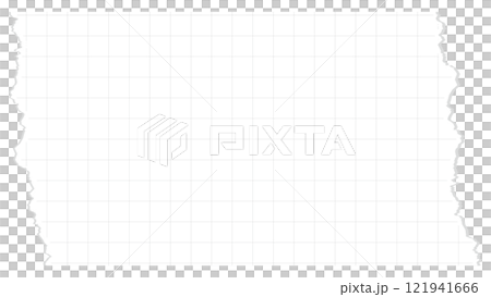 破れた方眼紙の背景イラスト サイズ比率16:9 左右 破れた方眼紙の背景イラスト サイズ比率16:9 左右 121941666
