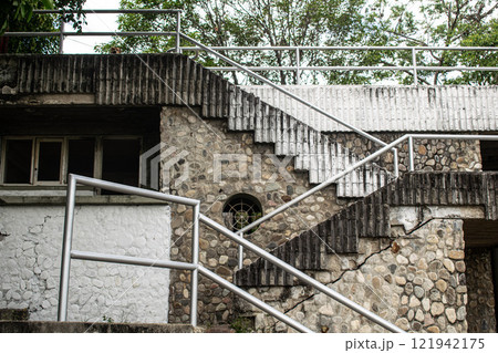 Abandoned Industrial Staircase 121942175