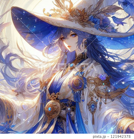 魔法使い☆「オリジナルイラスト絵画原画」 稀代の魔法使い・大魔法使いのイラスト素材 [121942378] - PIXTA