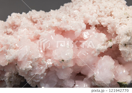 Calcite, pink crystals with a sprinkling of white acicular calcite Calcite, pink crystals with a sprinkling of white acicular calcite 121942770