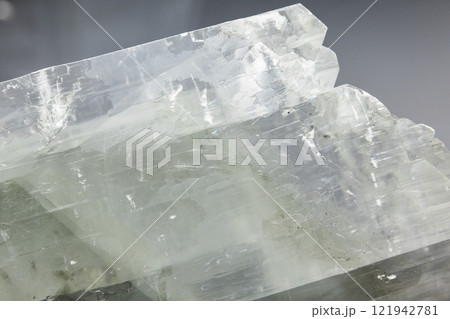 Gypsum, single crystal. Abstract natural mineral background texture Gypsum, single crystal. Abstract natural mineral background texture 121942781