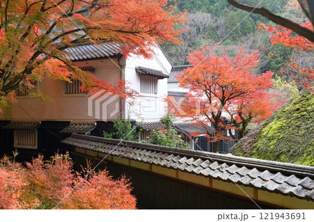香嵐渓　紅葉（三州足助屋敷　愛知県 豊田市） 121943691