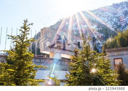 Mountains winter resort 121943988