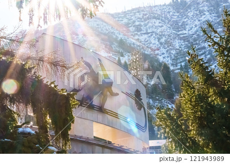 Mountains winter resort 121943989