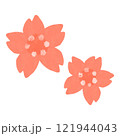 シンプルな桜の花びらイラスト 121944043