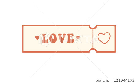 Valentine's day ticket.A cheerful holiday card with creative love concept,ideal for invitations or gift vouchers.Love Coupons for boyfriend or girlfriend.Romance concept.Isolated on white background. Valentine's day ticket.A cheerful holiday card with creative love concept,ideal for invitations or gift vouchers.Love Coupons for boyfriend or girlfriend.Romance concept.Isolated on white background. 121944173
