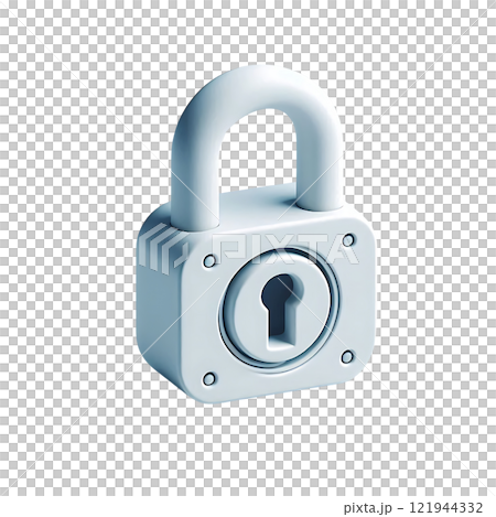 White padlock icon with keyhole isolated on white background, cut out symbol of security White padlock icon with keyhole isolated on white background, cut out symbol of security 121944332