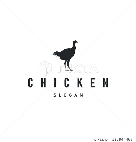 livestock design logo chicken farm simple minimalist silhouette for restaurant chicken 121944463