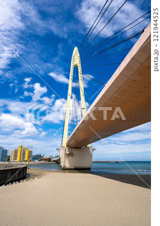 Kemi, Wakayama, Japan with the Sun Bridge connecting to Marina City Kemi, Wakayama, Japan with the Sun Bridge connecting to Marina City 121944525