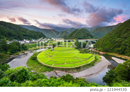 Aragijima rice terrace in Wakayama, Japan 121944530