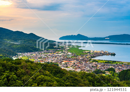 Amanohashidate, Kyoto, Japan Over the Bay 121944531