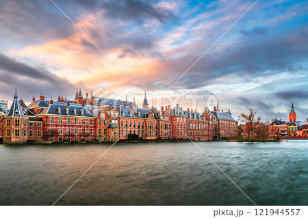 The Hague, Netherlands Cityscape on Lake Hofvijver. The Hague, Netherlands Cityscape on Lake Hofvijver. 121944557
