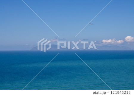 Sea and Aeolinan islands, Milazzo, Sicily, Italy 121945213