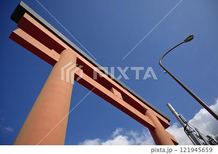 名古屋・豊国神社の大鳥居（中村の大鳥居） 121945659