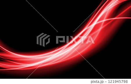 Abstract red light lines wave overlap on black design modern futuristic technology background vector 121945798