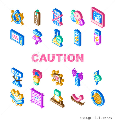 product caution label warning icons set vector product caution label warning icons set vector 121946725