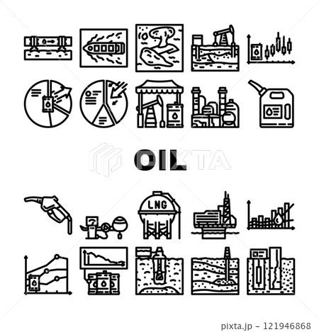 oil industry petroleum drilling icons set vector oil industry petroleum drilling icons set vector 121946868