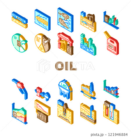 oil industry petroleum drilling icons set vector oil industry petroleum drilling icons set vector 121946884