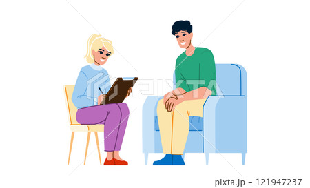 patient psychiatrist mental health vector 121947237