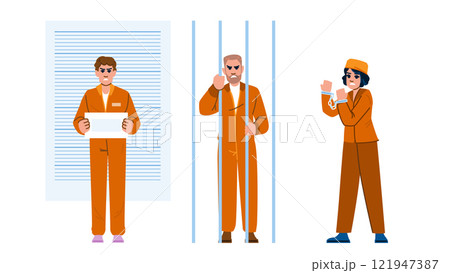 jail prisoner person vector jail prisoner person vector 121947387