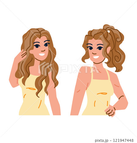 model hairstyle woman vector model hairstyle woman vector 121947448