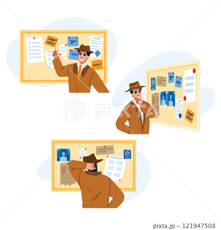 criminal detective board vector 121947508