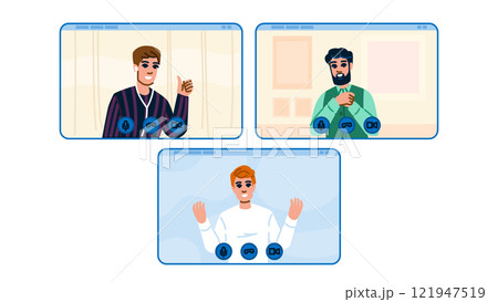 chat webinar video conference man vector 121947519