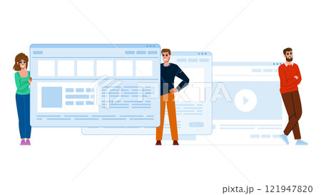 testing prototype website vector 121947820