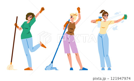 cleanup spring cleaning vector 121947974