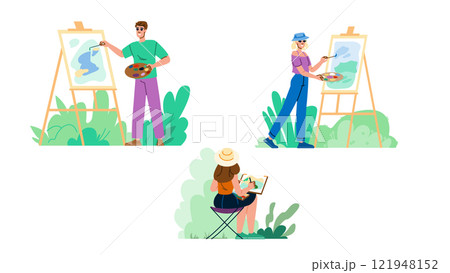 paint outdoor painting vector 121948152