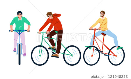ride cycling man vector 121948238