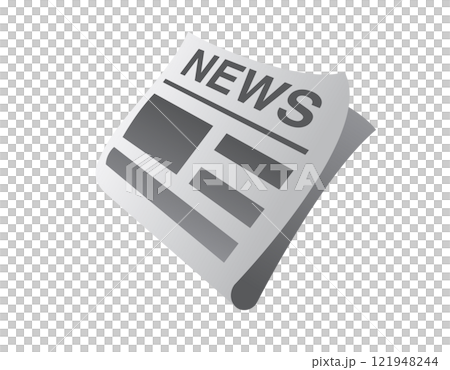 Headline newspaper icon on transparent background 121948244