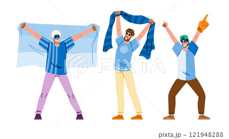 passion soccer fan man vector 121948288