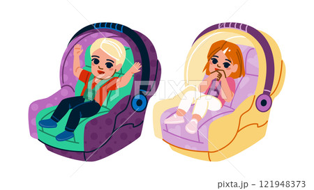rear baby car seat vector 121948373