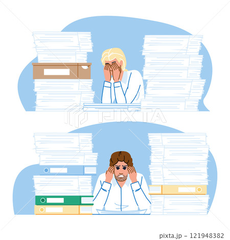 anxiety workplace stress vector 121948382