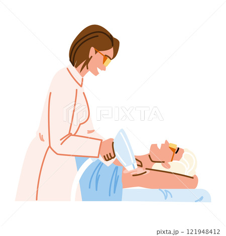 skin laser hair removal vector 121948412
