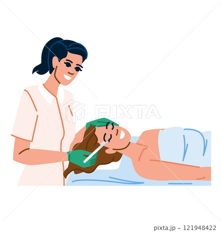 exfoliation dermaplaning procedure vector exfoliation dermaplaning procedure vector 121948422