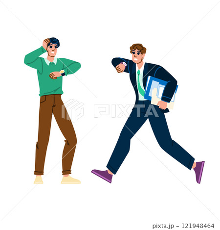 watch checking time man vector 121948464