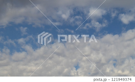 Beautiful dark dramatic sky with stormy clouds before rain or snow. Thunderstorm heaven landscape. Timelapse. 121949374