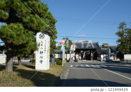 妙心寺 参道と南総門 京都市右京区花園 妙心寺 参道と南総門 京都市右京区花園 121949429
