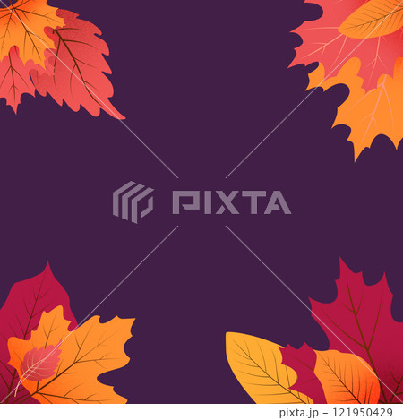 Autumn Leaves Vivid Frame. Vector Illustration Autumn Leaves Vivid Frame. Vector Illustration 121950429