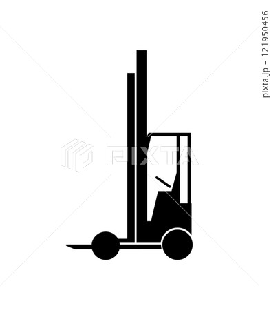 Forklift lifting cargo in a warehouse setting during daytime operations Forklift lifting cargo in a warehouse setting during daytime operations 121950456