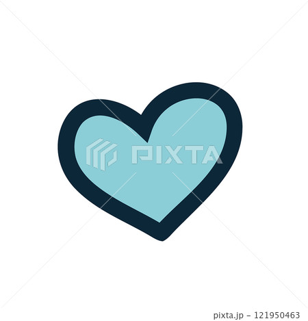 Simple Heart Shape in Soft Blue Color Simple Heart Shape in Soft Blue Color 121950463