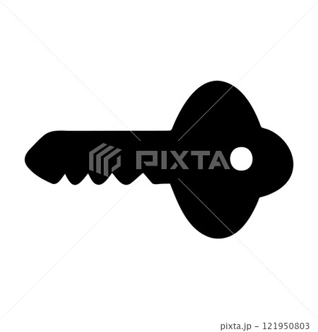 Key Silhouette Vector Illustration Key Silhouette Vector Illustration 121950803