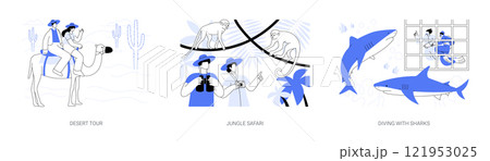 Adventure tour isolated cartoon vector illustrations se 121953025