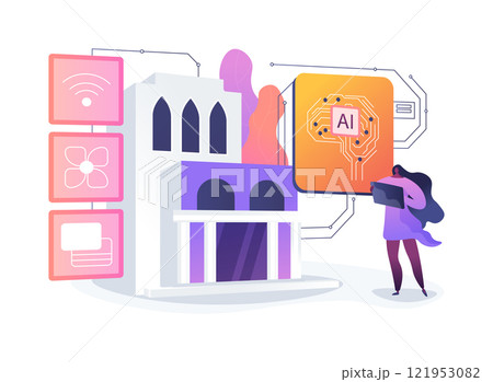 AI-Backed Facility Maintenance abstract concept vector illustration. AI-Backed Facility Maintenance abstract concept vector illustration. 121953082