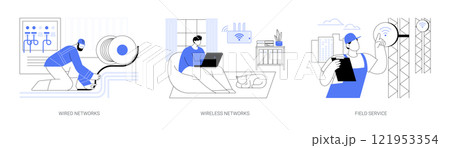 Network maintenance isolated cartoon vector illustrations se 121953354