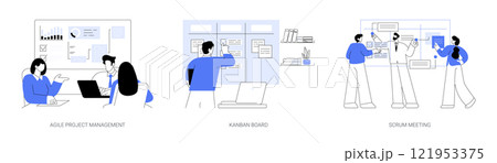 Project management isolated cartoon vector illustrations se 121953375