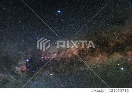 春の星空　夏の大三角と白鳥座　星雲 121953716